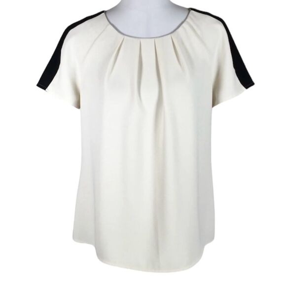 Calvin Klein Color Block Shoulder Blouse - Picture 2 of 14